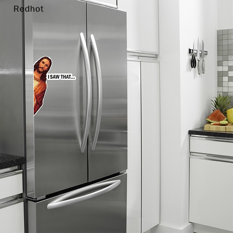 Bộ 10 Miếng Dán Trang Trí Xe Hơi Chống Nước In Chữ Jesus I Saw That Vinyl