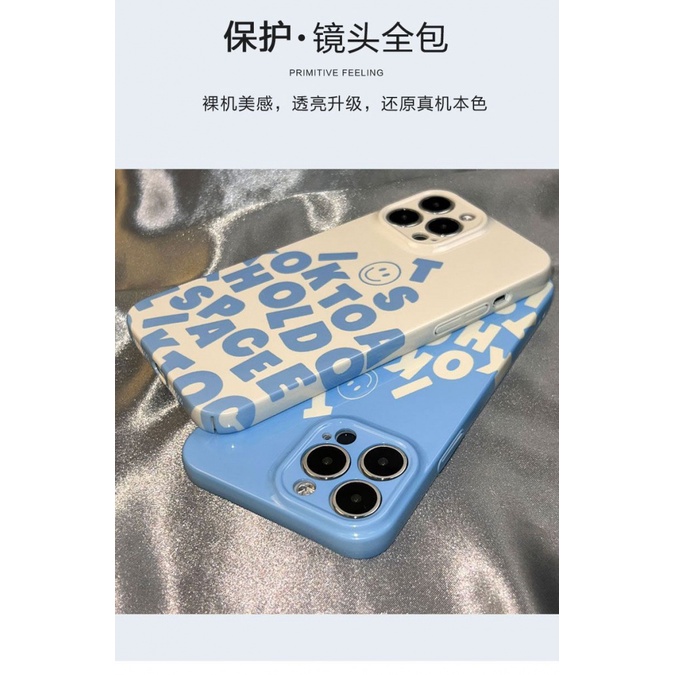 Ốp Điện Thoại Cứng Siêu Mỏng In Hình Mặt Cười Và Chữ Tiếng Anh Độc Đáo Cho Iphone1112 max 13 14pro 78 B0YC