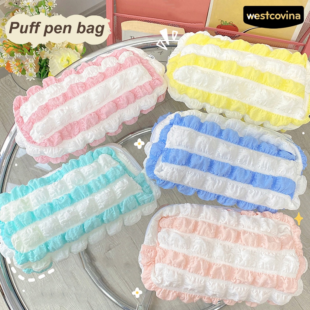 [COD]♪Túi Đựng Bút Mềm Mại Có Khóa Kéo Chống Bụi Tiết Kiệm Không Gian Ốp