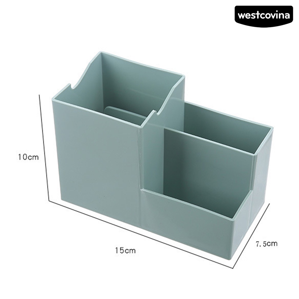 [COD]♪Hộp Đựng Bút Bằng ABS Nhiều Ngăn Sức Chứa Lớn Kèm Giá Đỡ Điện Thoại Để Bàn