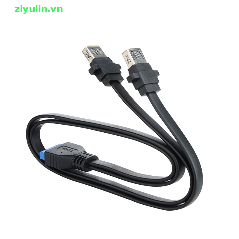 Dây Cáp Phẳng 20 Pin Hai Cổng USB 3.0 Cho Bo Mạch Chủ