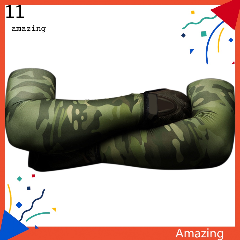 1 Cặp Găng Tay Thể Thao Chống Tia UV Co Giãn Họa Tiết Rằn Ri