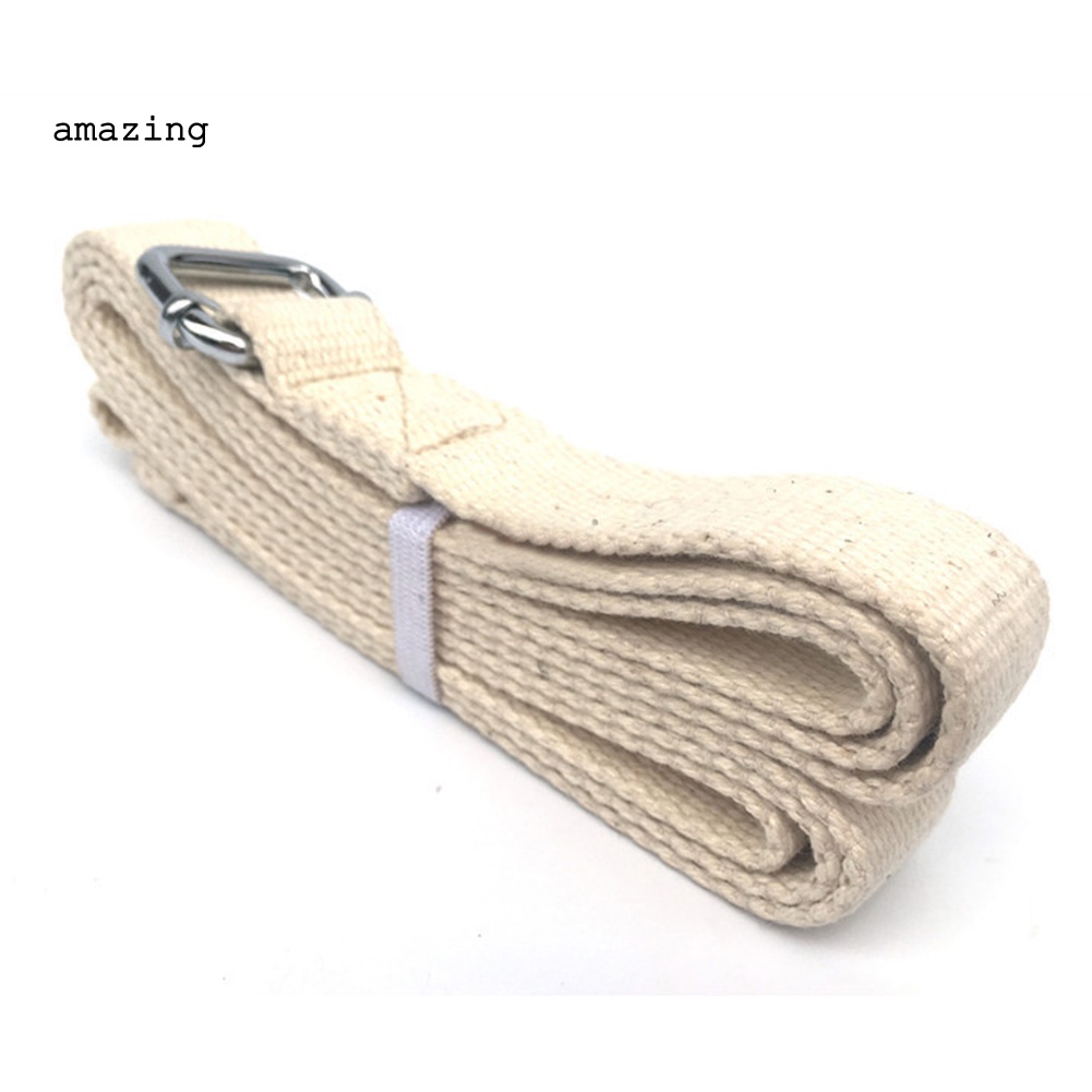 Dây Đai Co Giãn Bằng Cotton Trơn Có Khóa Cài Hỗ Trợ Luyện Tập Yoga / Thể Hình
