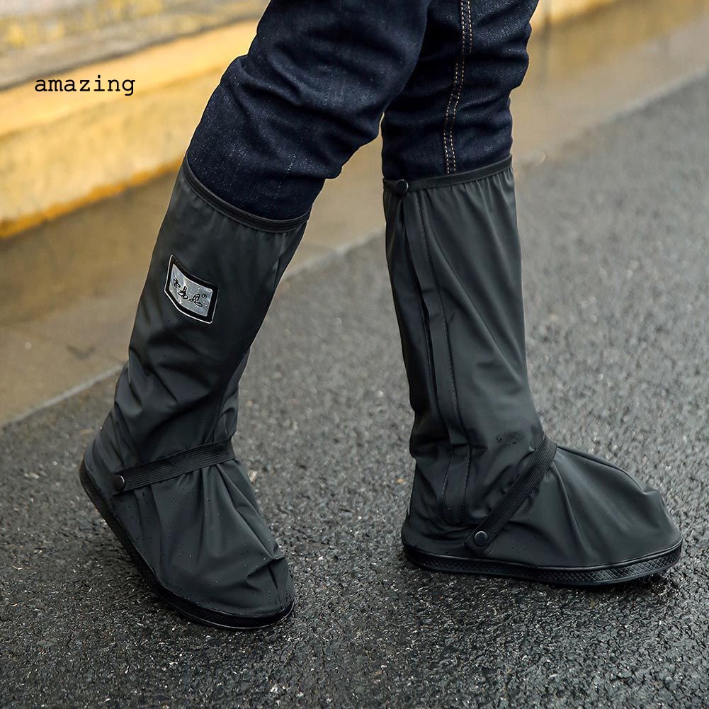 Vỏ Bọc Giày Bốt Đi Mưa Cổ Cao Chống Trượt Chống Thấm Nước Có Thể Tái Sử Dụng