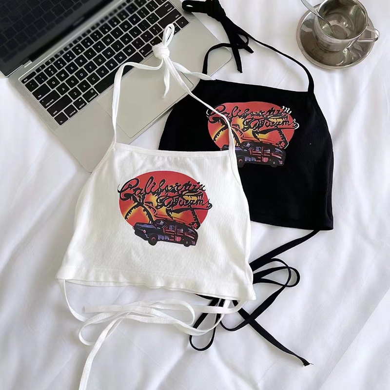 Áo hai dây Ôm Dáng Có Mút Đệm Ngực Phong Cách Mỹ Quyến Rũ Dành Cho Nữ