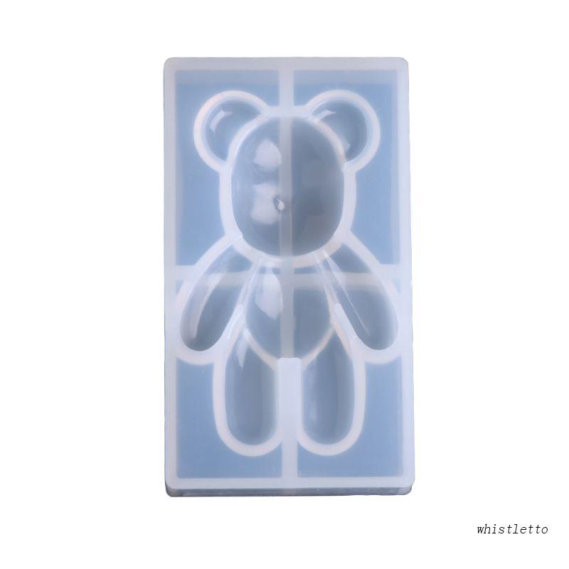 Khuôn Silicon Trong Suốt Hình Gấu Làm Trang Sức DIY