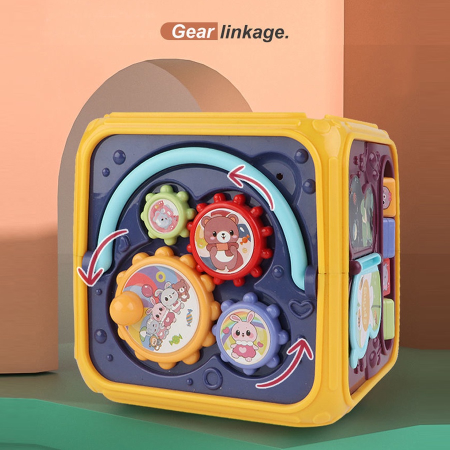 6 IN 1 ACTIVITY MUSICAL TOYS CUBE KIDS LEARNING TOYS BABY DRUMMING ALAT MUSICAL CUBE EARLY EDUCATION TOY