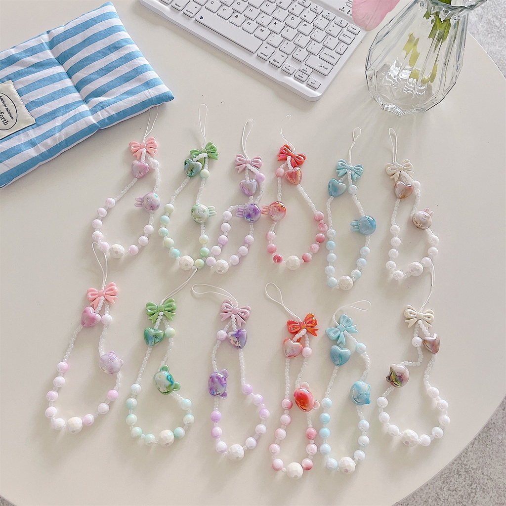 Dây Đeo Túi Xách / Điện Thoại Bằng acrylic Hình Gấu / Thỏ Hoạt Hình Dễ Thương Cho iphone / airpods