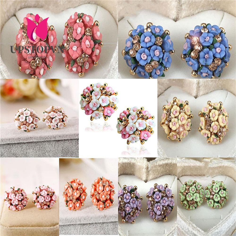 Bông Tai Bằng Sứ Chất Lượng Cao|Khuyên Tai Hợp Kim Thiết Kế Trẻ Trung Hợp Thời Trang