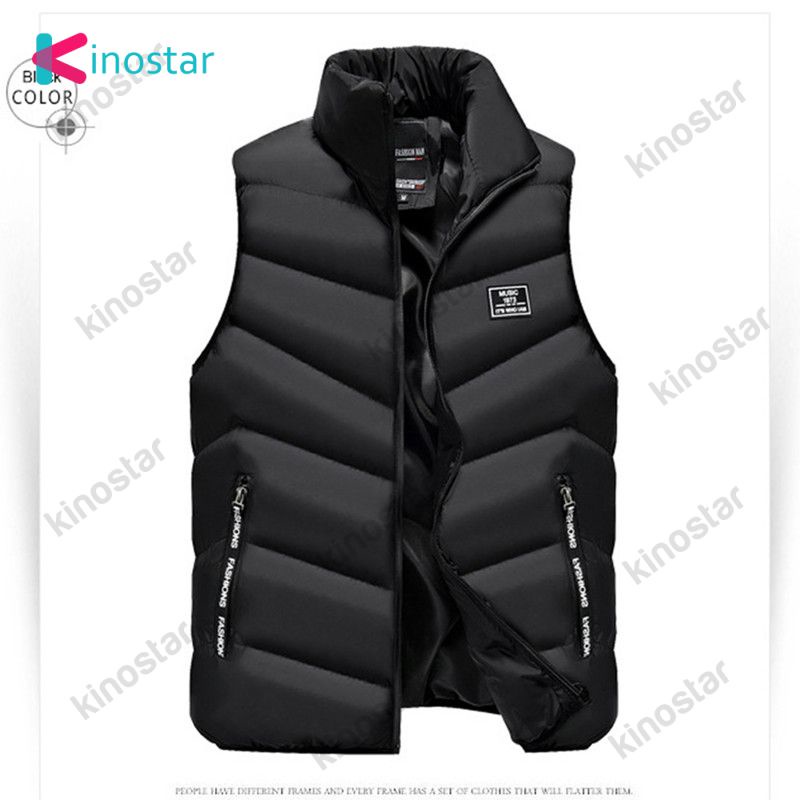 Áo Lót Lông Vũ Cho Nam Áo Gi-lê Cotton Áo Khoác Không Tay Mùa Đông Không Thấm Nước Có Khóa Kéo Quần Áo Thương Hiệu Thường Ngày Cổ Đứng Dày Joom.
