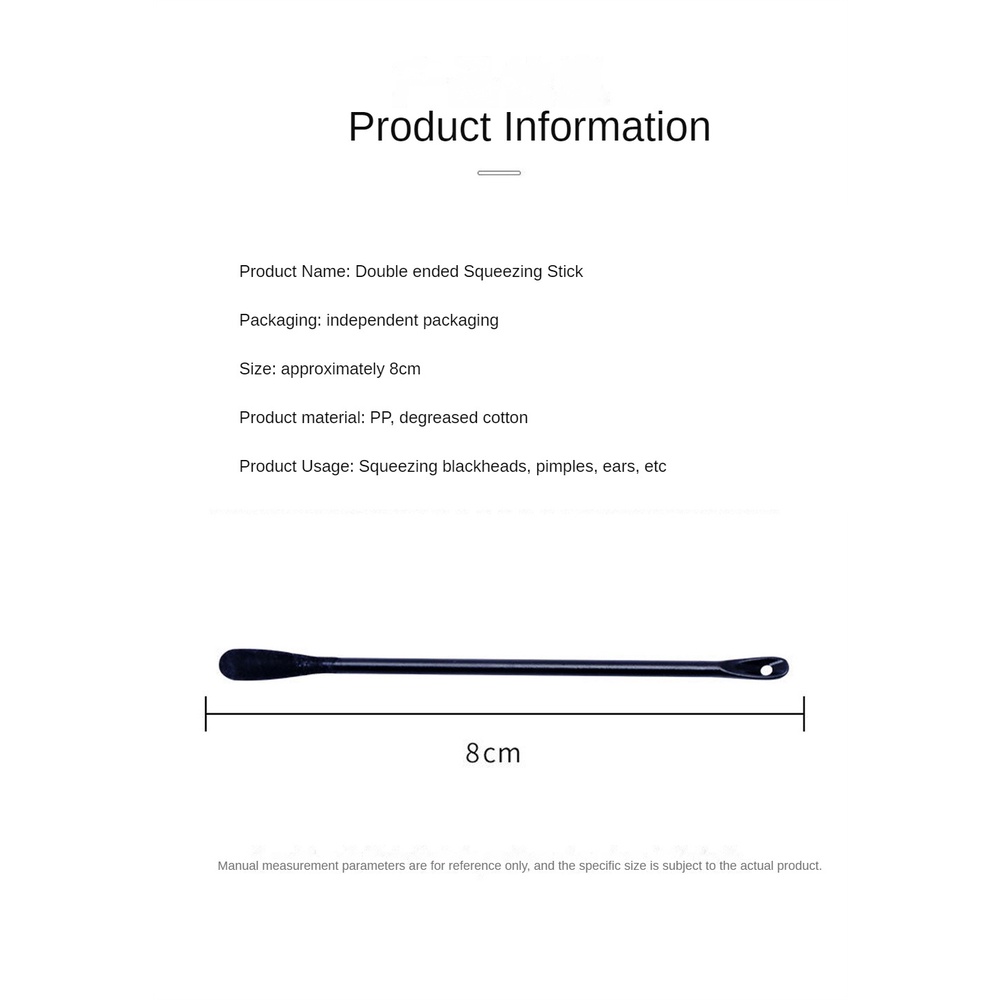 Bông gòn nặn mụn và hút mụn Đóng gói độc lập Đôi đầu đa năng Muỗng ngoáy tai đầu đen Que bông làm sạch mụn JULYSTAR