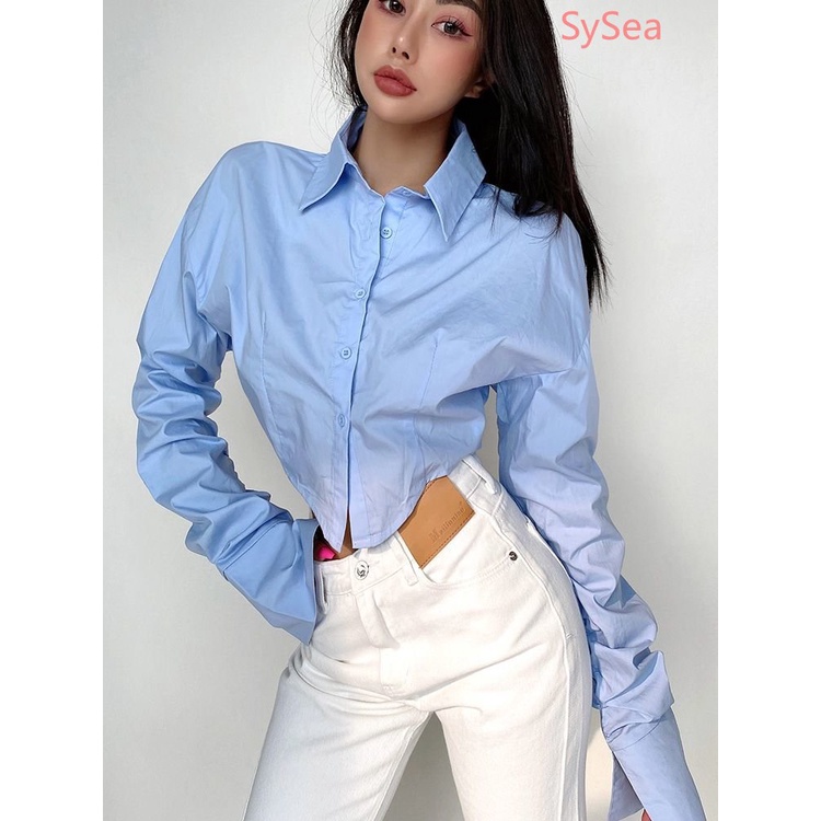 Áo Kiểu Tay Dài Thời Trang Quyến Rũ Cho Nữ