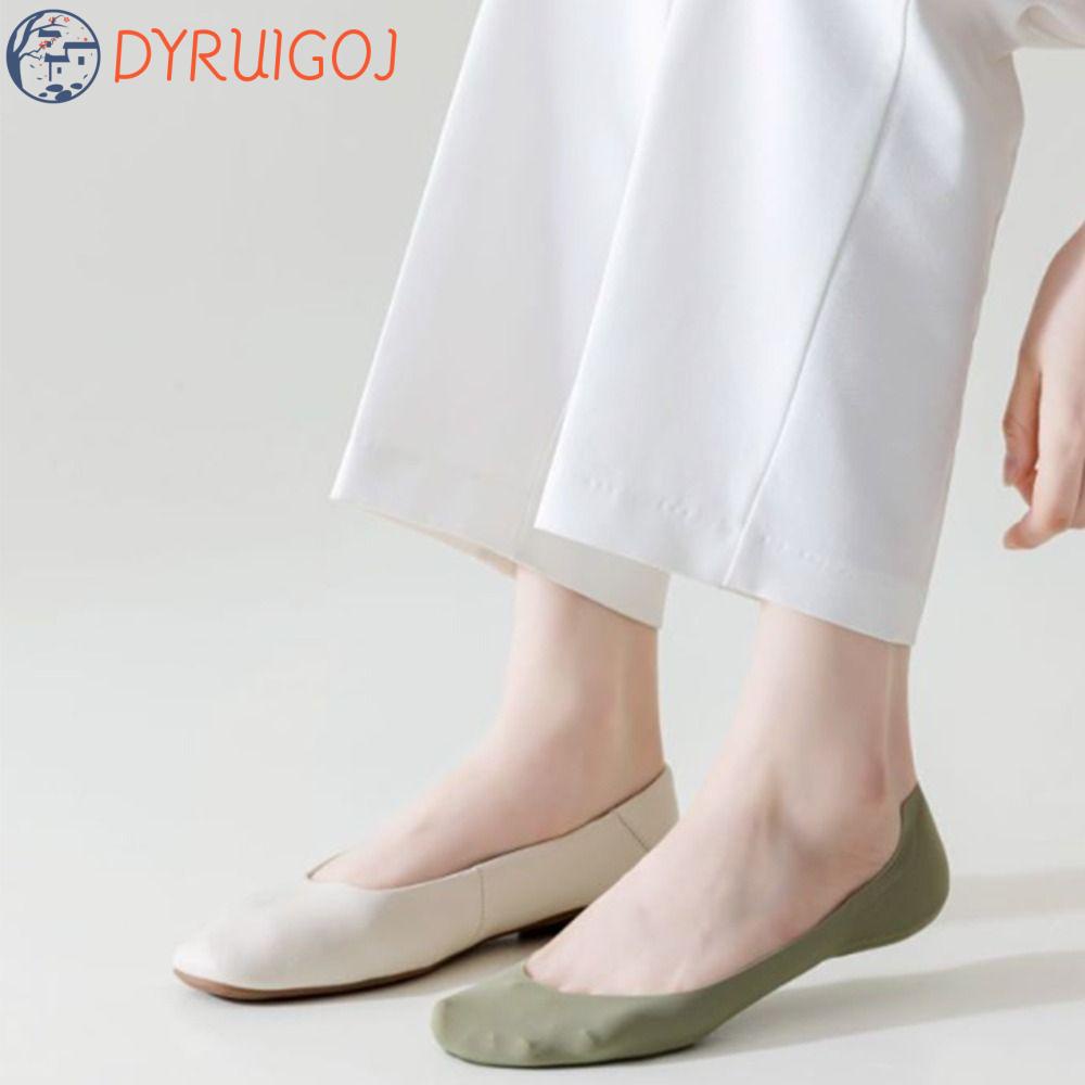 Dyruidoj Vớ Thuyền Lụa Lạnh Mỏng Miệng Nông Thấm Hút Mồ Hôi Thoáng Khí Vô Hình Cho Nữ