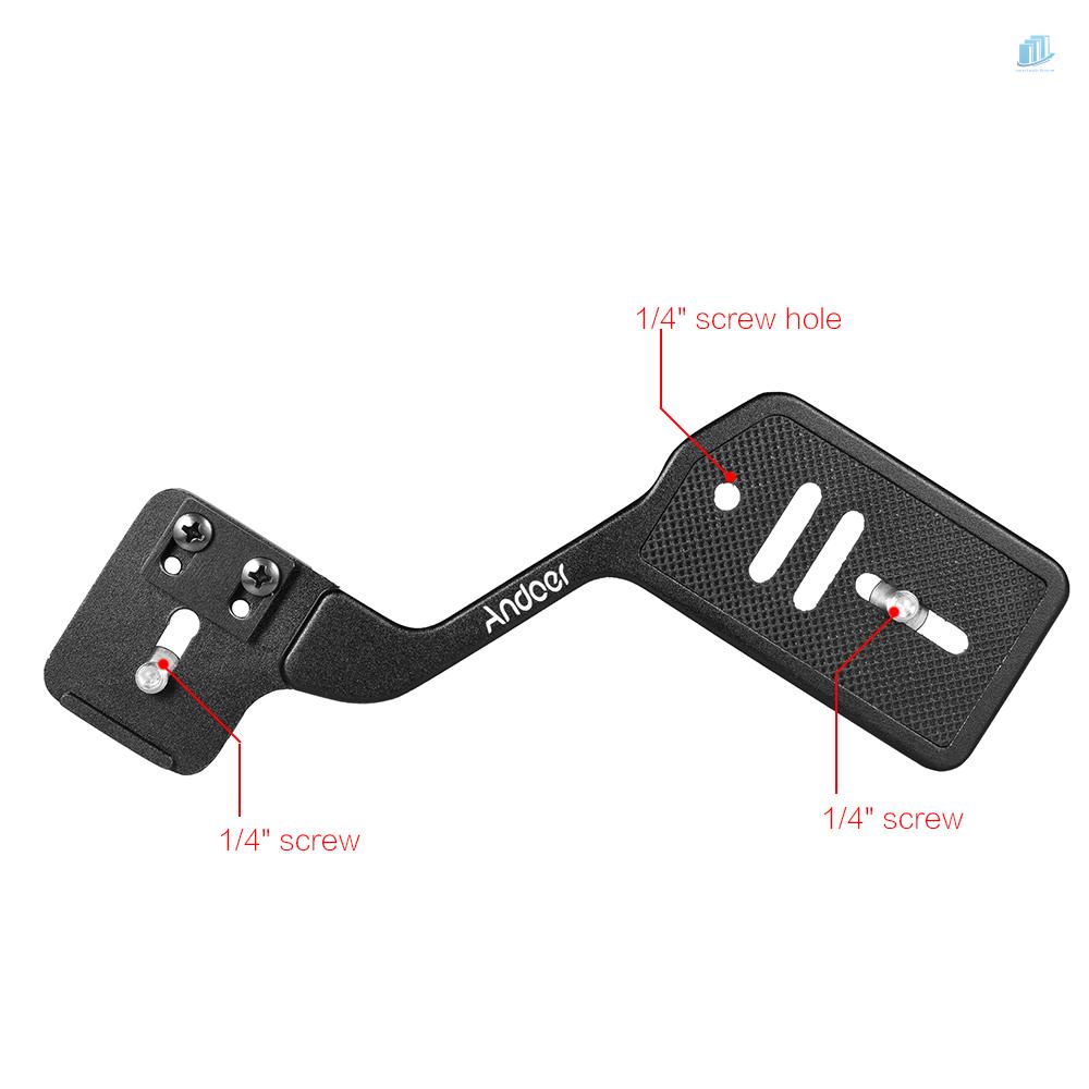 ANDOER Giá Đỡ Nhôm Thông Dụng Cho Đèn Flash Máy Ảnh DSLR 1 / 4 &quot;