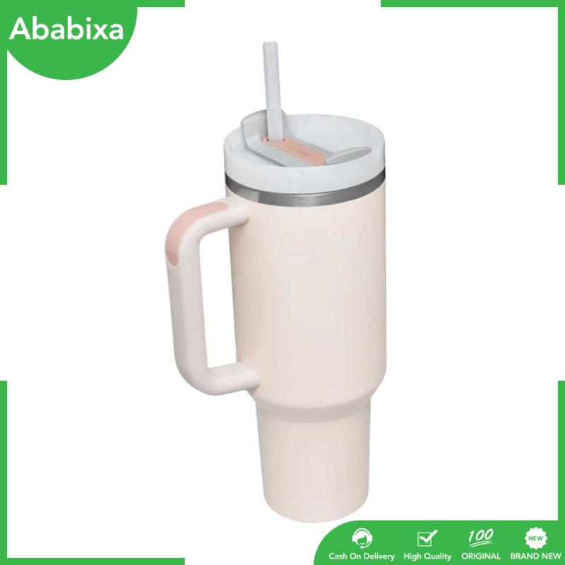 Cốc Uống Cà Phê Nóng Lạnh 40oz Bằng Inox Có Tay Cầm Tiện Dụng Mang Theo Du Lịch Cho Nam Và Nữ