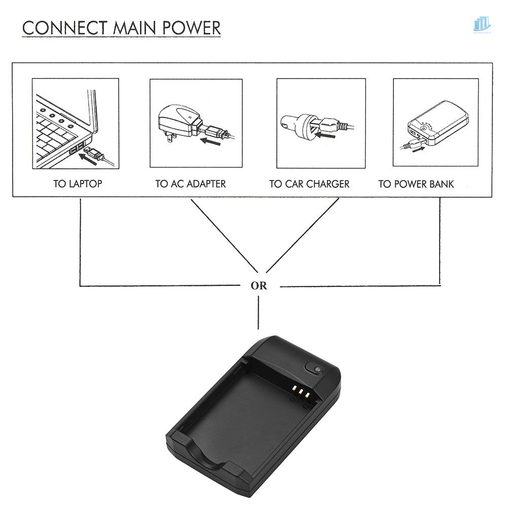 Bộ Sạc Pin NP-6L Mini Có Đèn Sạc USB Tiện Dụng