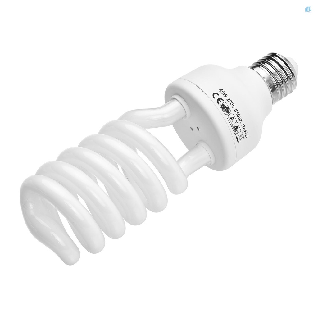 Bóng Đèn Dạ Quang Xoắn Ốc 45W 5500K E27 Tiết Kiệm Năng Lượng E27 220V Đa Ứng Dụng Cho Studio Chụp Ảnh