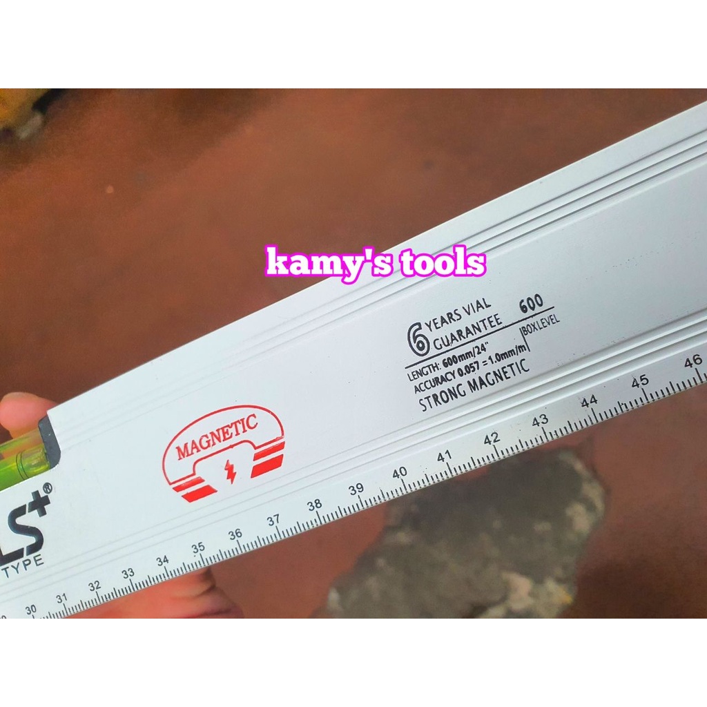 Thước thủy thước cân nước có nam châm từ tính LS+ dài 30cm 40cm 50cm 60cm 80cm 100cm