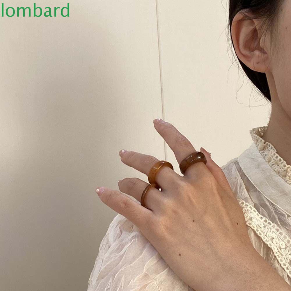 Nhẫn Hở Trong Suốt Họa Tiết Hình Học Phong Cách Cổ Điển Thời Trang Cho Nữ