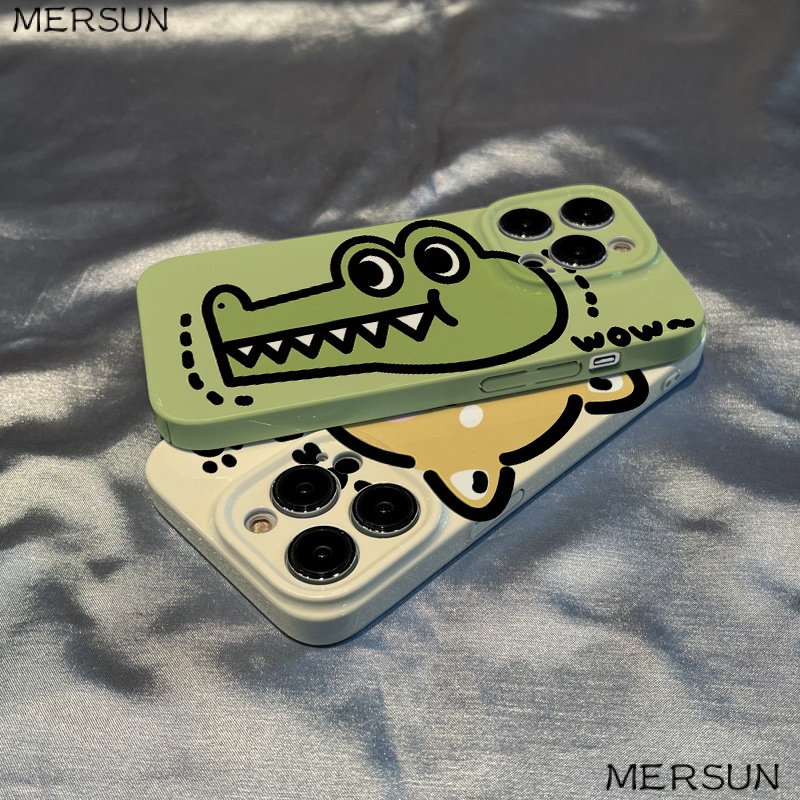 Ốp Điện Thoại Cứng Họa Tiết Cá Sấu Nhỏ Dễ Thương Cho Iphone Xr Xsmax 11 13 148p 7 12 6JFQ