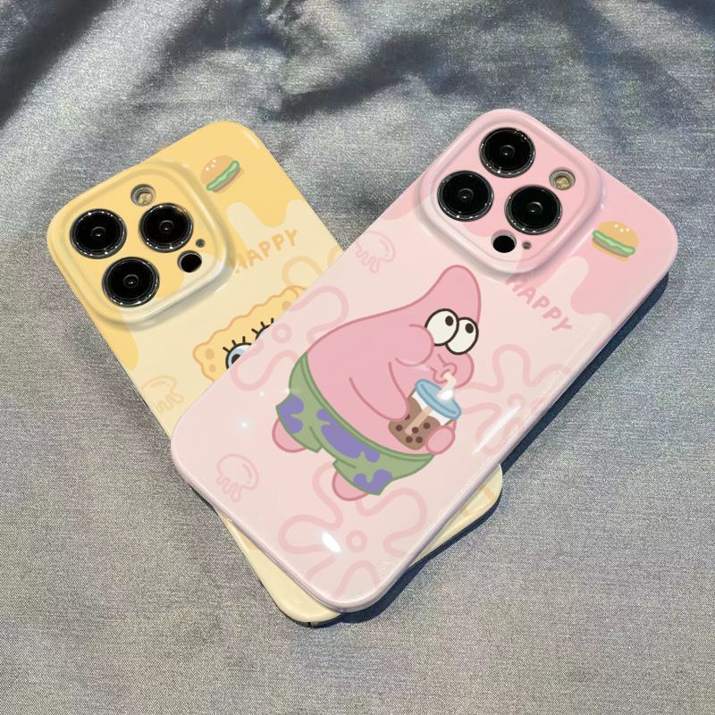 Ốp Điện Thoại Cứng Hình SpongeBob Cho Iphone Xs xsmax11 13Max 12 Film / 8p 14pro
