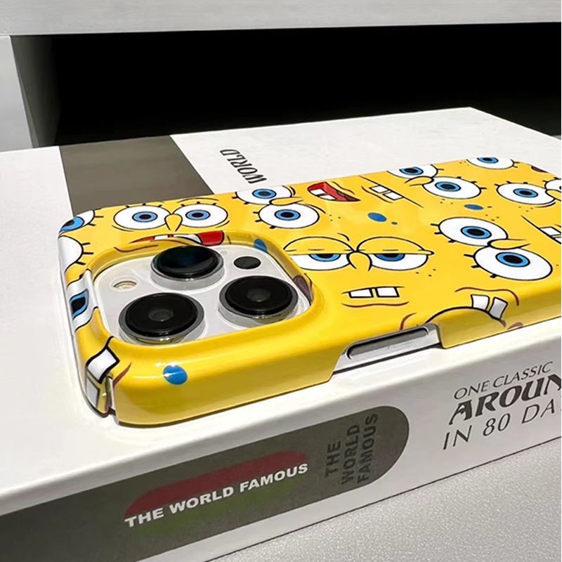 Ốp Điện Thoại Cứng Hình SpongeBob Cho Iphone13 14Pro Maxxsmax mini127P / X8NO