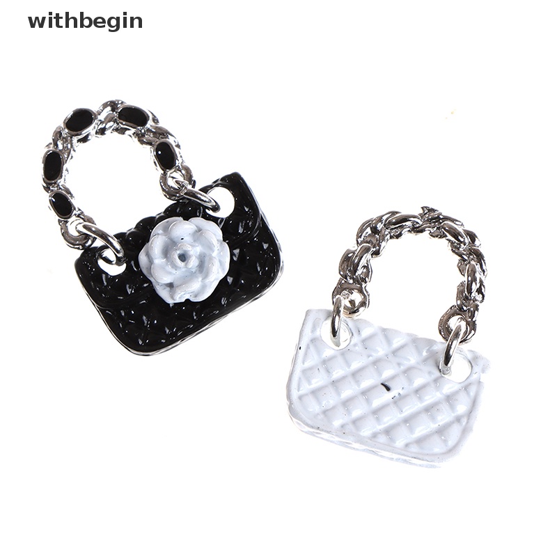 Set 2 Túi Xách Da Đeo Vai Thời Trang Dành Cho Búp Bê 1: 6 1: 12