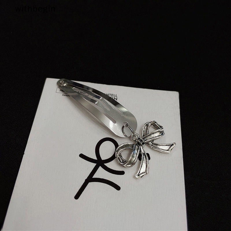 1 Kẹp Tóc Kim Loại Hình Học / Nơ / Trái Tim Thời Trang Cho Nữ