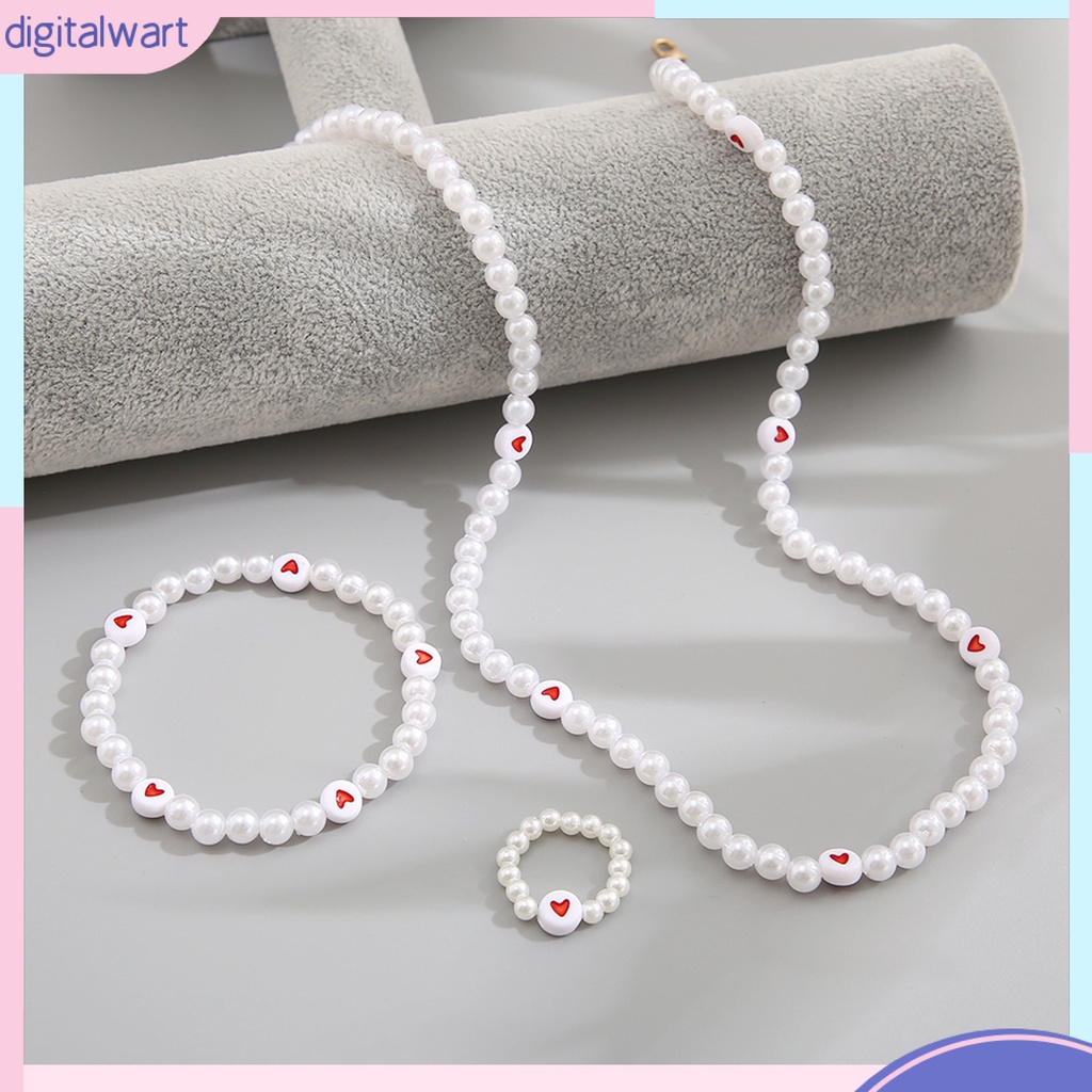 Bộ Nhẫn Và Vòng cổ Đính Đá Màu Sắc Tương Phản Lấp Lánh Sang Trọng Cho Nữ