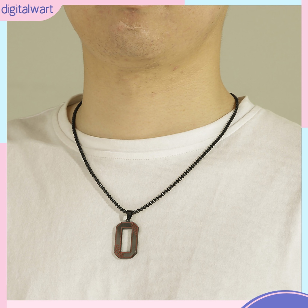 Vòng cổ Mặt Số 0 Bằng Thép Không Gỉ Không Phai Màu Thời Trang Cho Nam Và Nữ