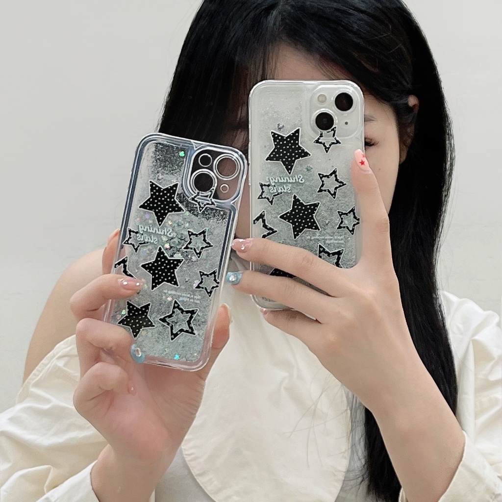 Ốp Điện Thoại TPU Mềm Trong Suốt Phối Kim Tuyến Nước Chống Rơi Cho iPhone11 12 13 14 Pro Max