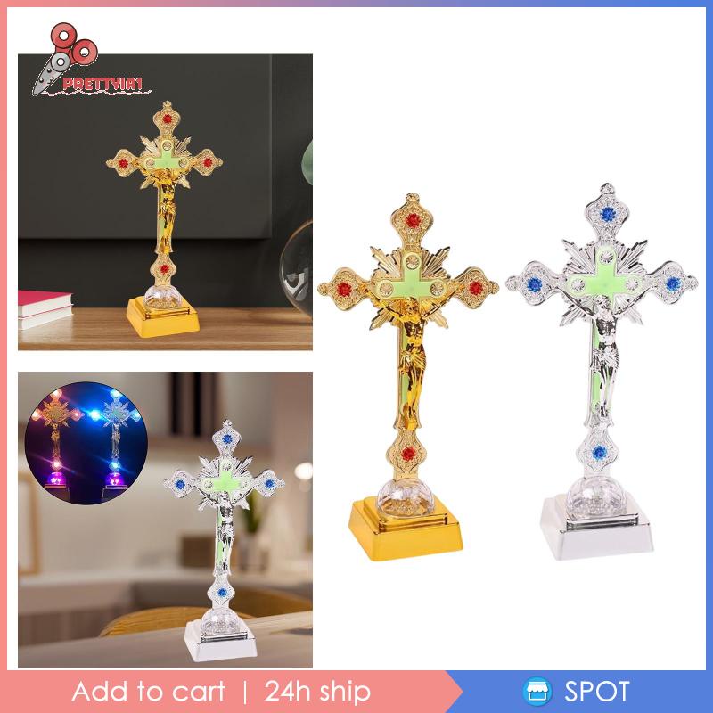 [Prettyia1] Đèn Ngủ Cầu Nguyện Hình Tượng Chúa Jesus 3D