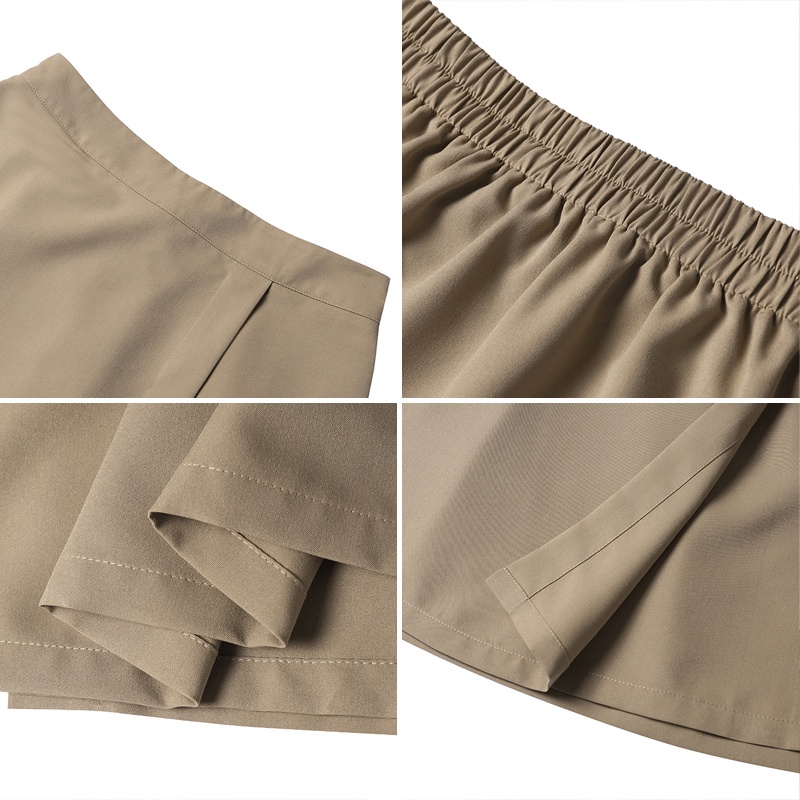 Chân Váy Chữ A Lưng Cao Màu Trơn Phong Cách Hàn Quốc Cho Nữ