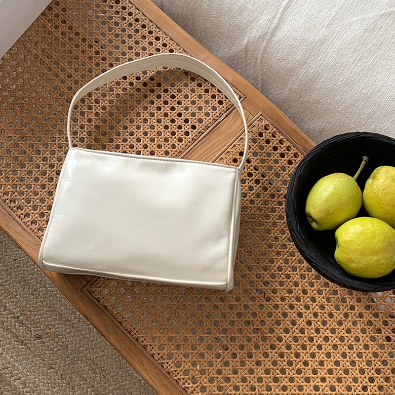 Ielgy Túi Xách Đeo Vai Da Mềm Màu Bạc Thời Trang Hàn Quốc Dễ Phối Đồ Cho Nữ