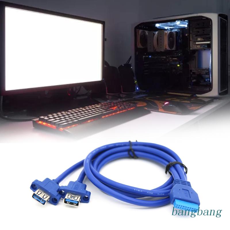 Dây Cáp Nối Dài Bo Mạch Chủ 5Gbps 500MB Hai Cổng Usb 3.0 Sang 20pin Tốc Độ Cao