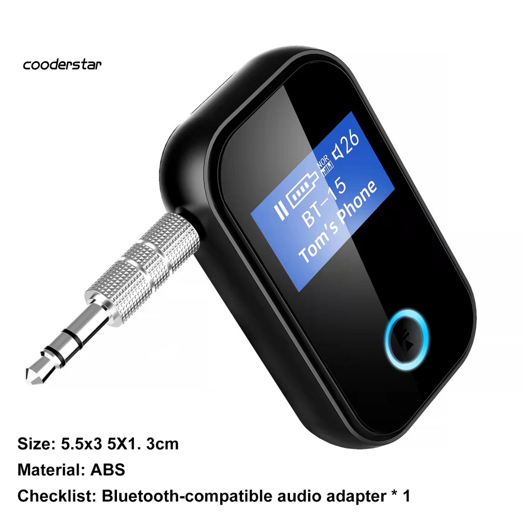 Thiết Bị Nhận Tín Hiệu Bluetooth Có Màn Hình LCD Jack Cắm 3.5mm Tốc Độ Cao Cho Loa