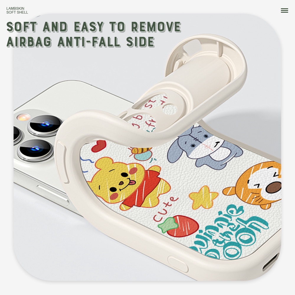 Xiaomi Mi 10 9 8 10T Pro Lite Cho Ốp lưng điện thoại In Hình Lambskin Cartoon Pooh Bear