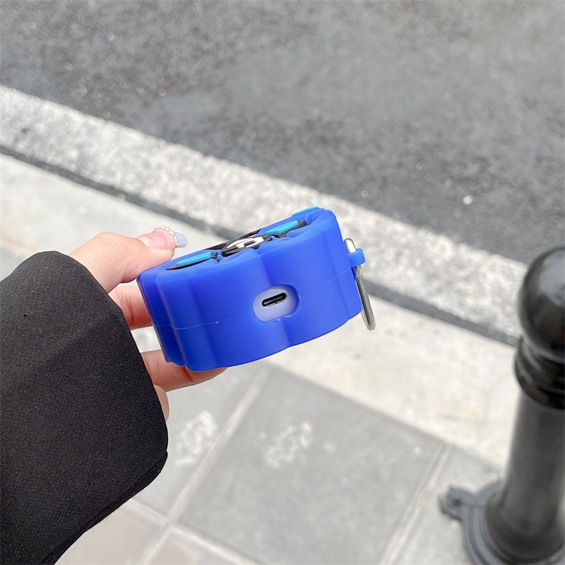 Vỏ Bảo Vệ Hộp Sạc Tai Nghe bluetooth Không Dây OPPO Enco air3 Bằng Silicon Mềm Họa Tiết Hoạt Hình Quỷ Đen 3D Dễ Thương