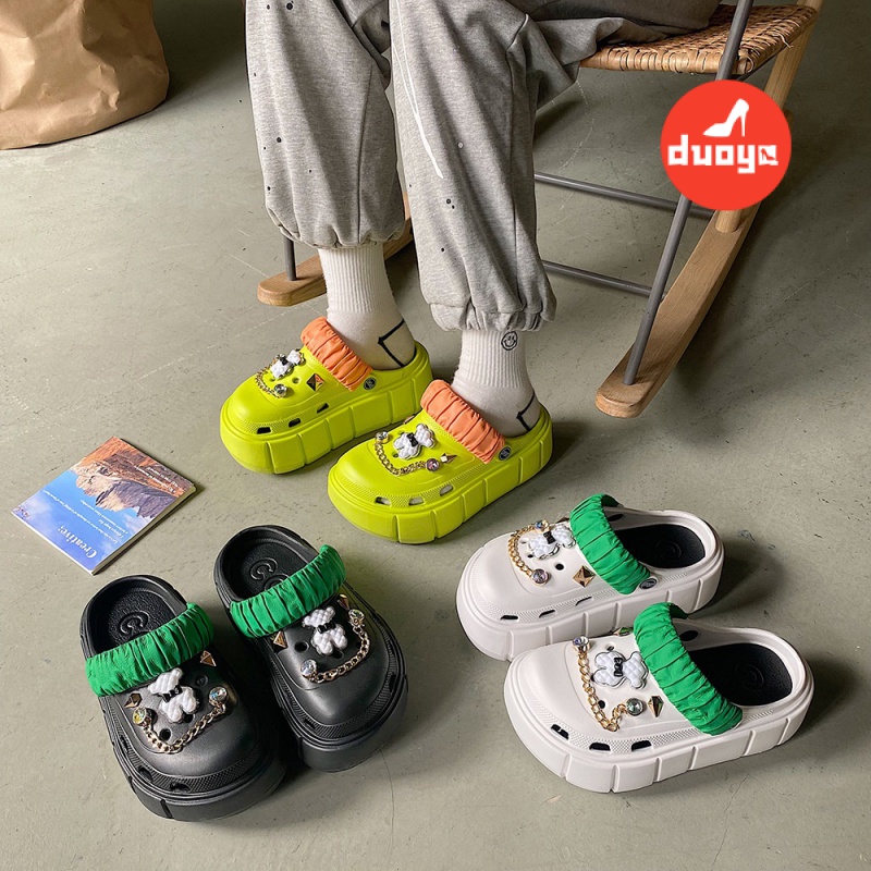 Dép Lê Đế Dày Có Lỗ Xỏ Ngón Chống Trượt Thời Trang Mùa Hè Hàng Mới Dành Cho Bạn Nữ 2022