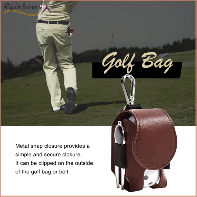 Túi Đựng Bóng Golf Đeo Thắt Lưng Bằng Da Pu Tiện Lợi