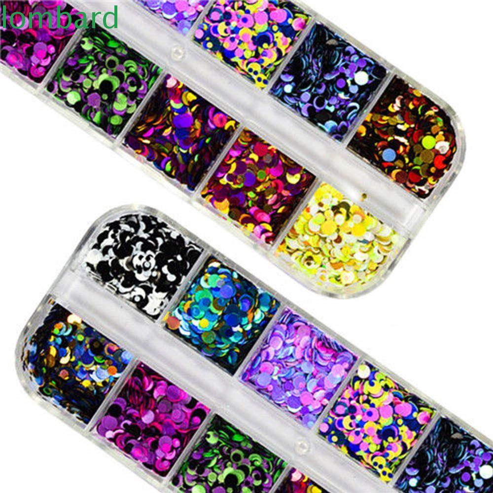 1 Set Hộp Phụ Kiện Trang Trí Móng Tay Màu Sắc Lấp Lánh