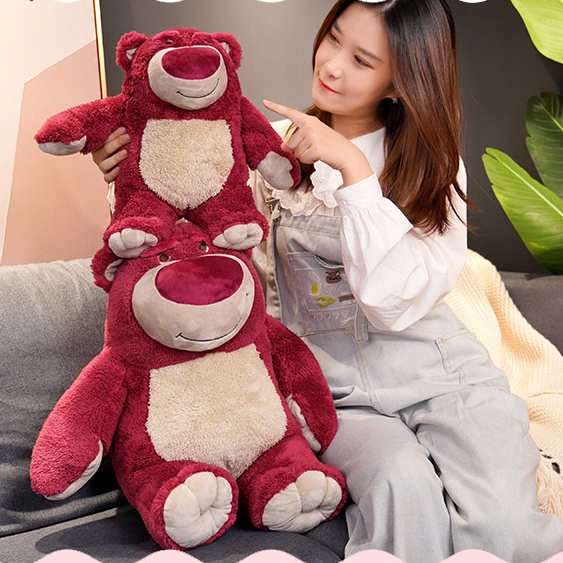 Thú Nhồi Bông Hình Gấu Dâu Tây Đáng Yêu Cho Bé