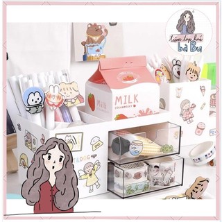 Kệ nhỏ để bàn - decor bàn học có sẵn(Tặng kèm dây stickers)