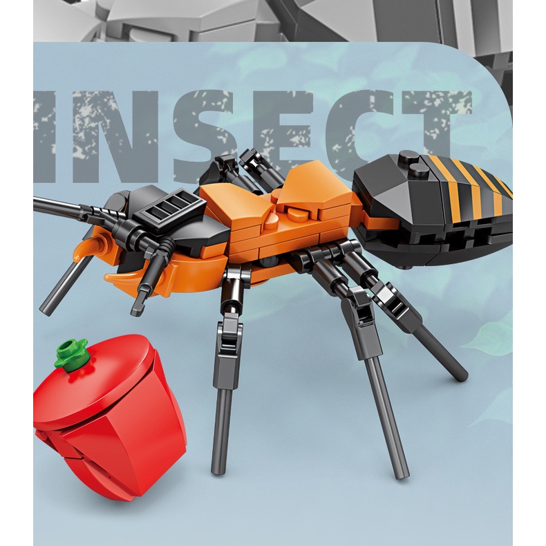 Bộ Đồ Chơi Lắp Ráp Mô Hình Lego Hình Côn Trùng Độc Đáo Thú Vị Cho Bé Trai