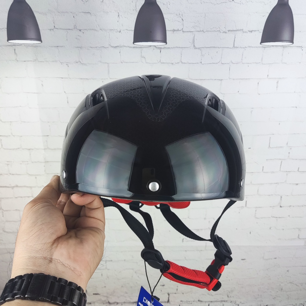 MŨ BẢO HIỂM XE ĐẠP CÓ KÍNH WIN 018 - CÓ ĐÈN