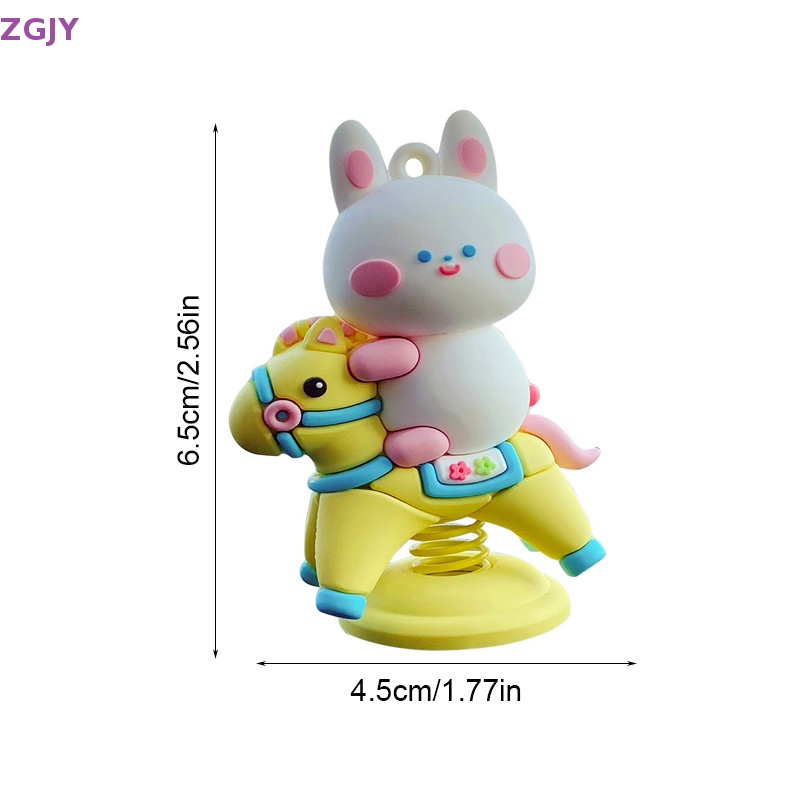 1 Búp Bê Lắc Đầu Hình Thỏ Gấu Hoạt Hình Trang Trí Bảng Điều Khiển Xe Hơi Mới