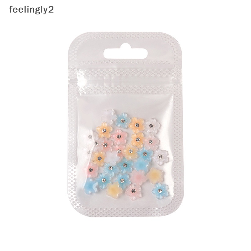 Bộ 30 HạT ĐíNh Trang Trí MóNg HìNh Hoa 3D NhiềU MàU Dễ Thương