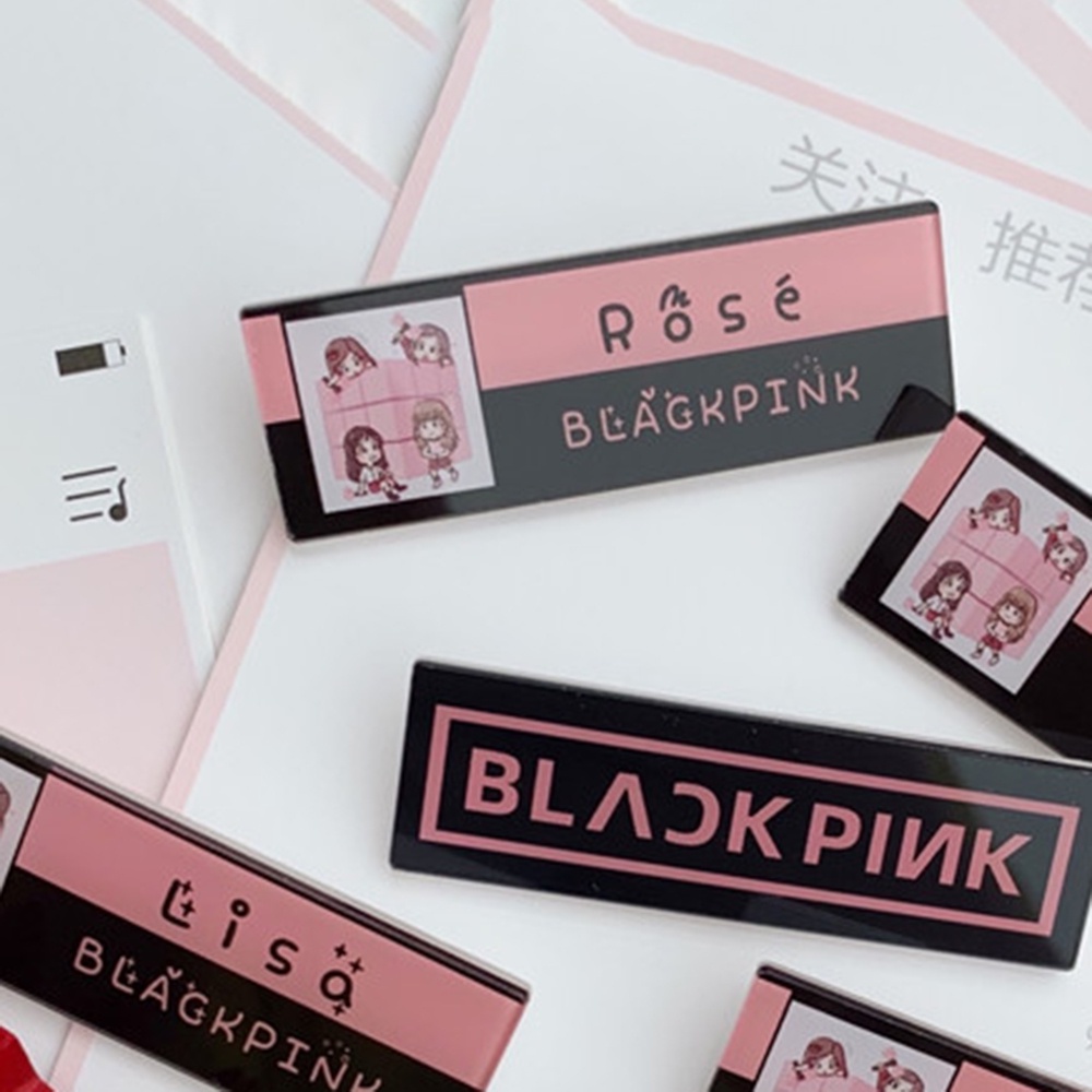 Huy Hiệu Cài Áo Hình BLACKPINK Lisa Rose Jisoo Jennie Thời Trang