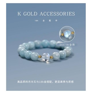 Vòng tay chuỗi hạt đá pha lê tự nhiên 18k thời trang cho cặp đôi