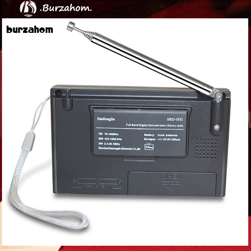 Radio Kỹ Thuật Số Thu Sóng AM / FM / SW Bur HRD-1032